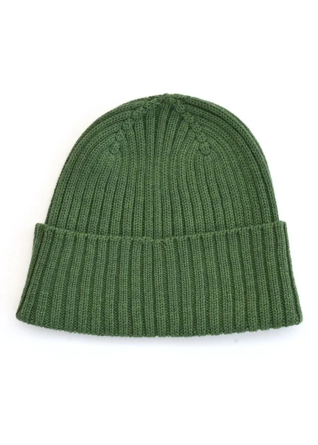 Meadow (green) colour variant of the merino wool Teddy Beanie from uimi knitwear.
