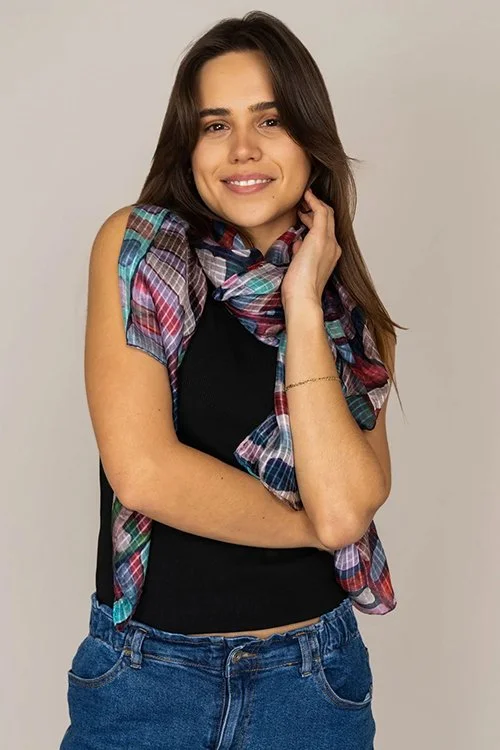 DLUX | Jumble Abstract Scarf (100% Silk)