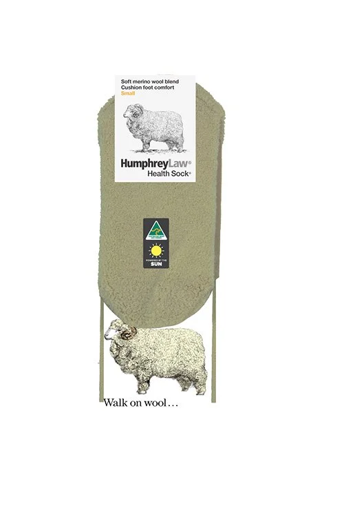 Antelope colour variant of the Humphrey Law cushioned wool sock