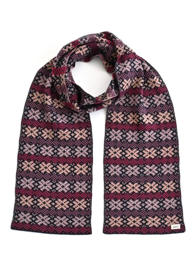 Midnight blue colourway in the Australian merino wool Heidi  Scarf made by uimi knitwear.