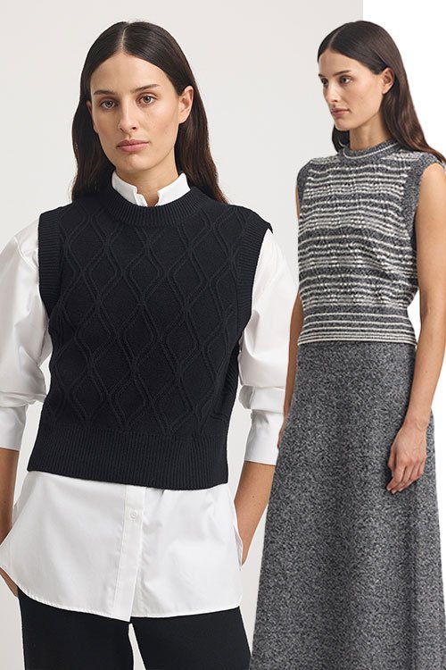 Toorallie | Diamond Cable Vest (100% Merino Lambswool) Sty. 5234