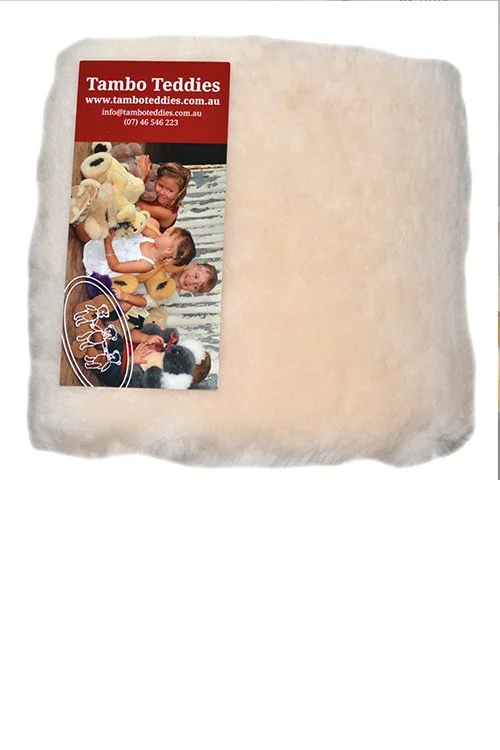 Cream colour variant of the Tambo Teddies — Baby Sheepskin Rugs, 100% Australian.
