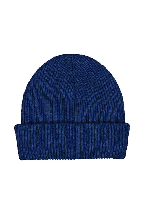 McDonald Textiles Fine Rib Hat, made from Merino Wool, possum fur, silk, in the Cobalt colour variant