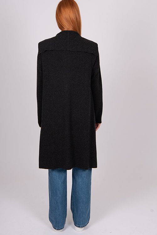 Back view of the Bridge & Lord Coatigan made from Merino wool and cashmere