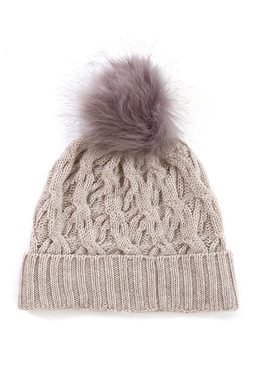 Mabel beanie made by uimi knitwear with 100% merino wool. Mushroom off-white colour variant.