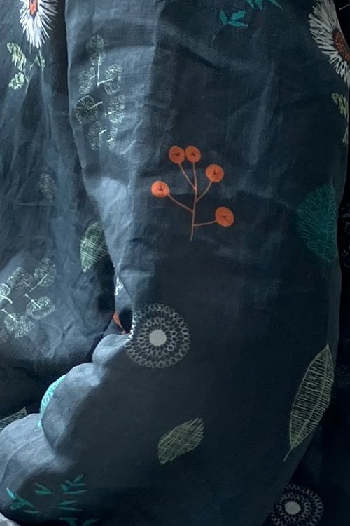 acorn pattern in the Ramie Maria top. Made in Australia by Jiva.