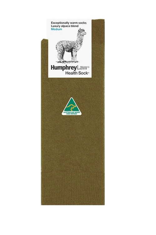 Humphrey Law Baby Alpaca Socks (05C) Unisex socks in the Sage colour variant