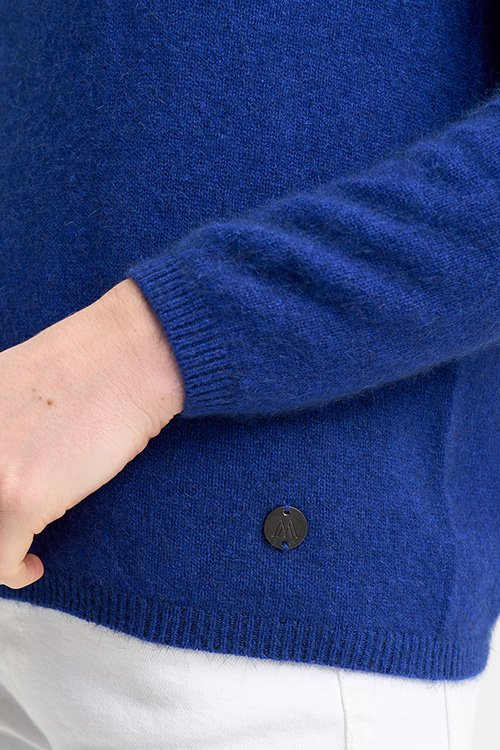Merinomink™ | Mia Pullover — Merino Wool, Possum Fur, Silk, Lapis colour variant