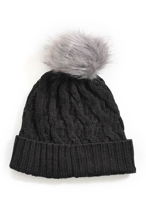 Mabel beanie made by uimi knitwear with 100% merino wool. Licorice black colour variant.