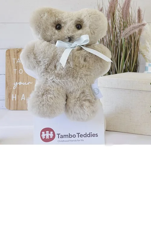 Tambo Teddies | Puffy Bickie Bear (100% Wool / Sheepskin)