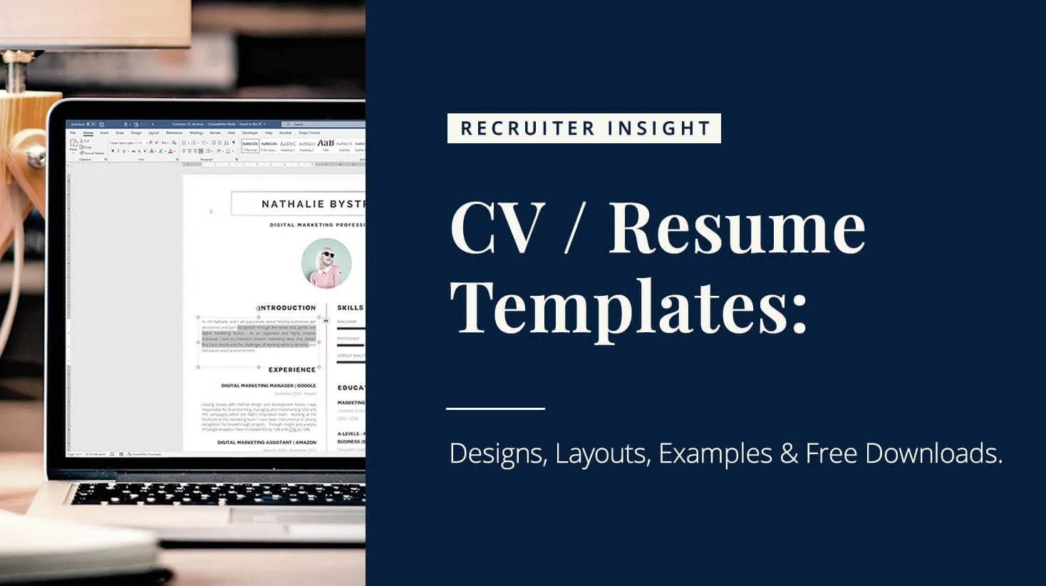 Professional, modern, creative and student CV template examples