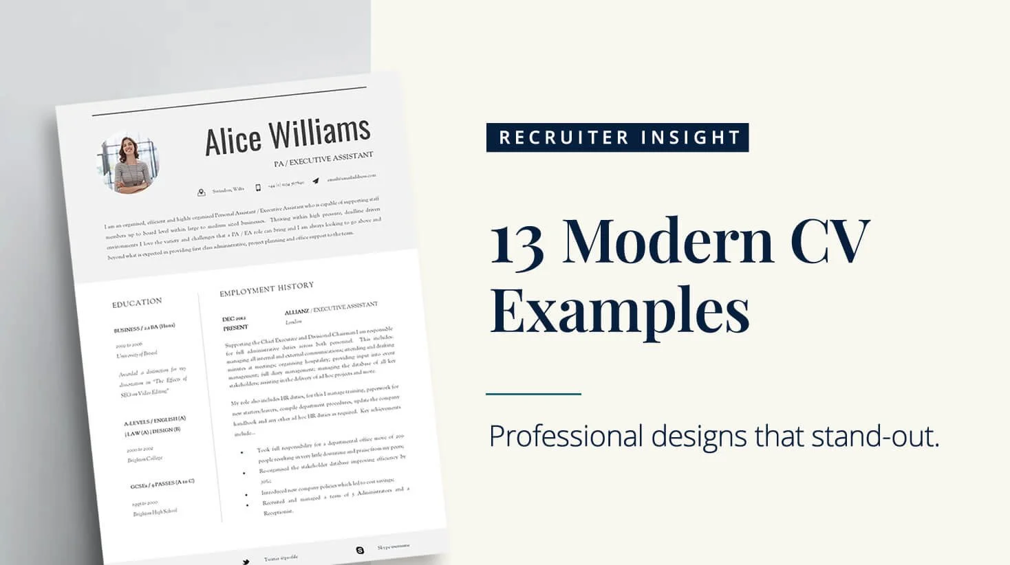 Modern CV examples spanning different professions, this blog article will help you decide what to choose.