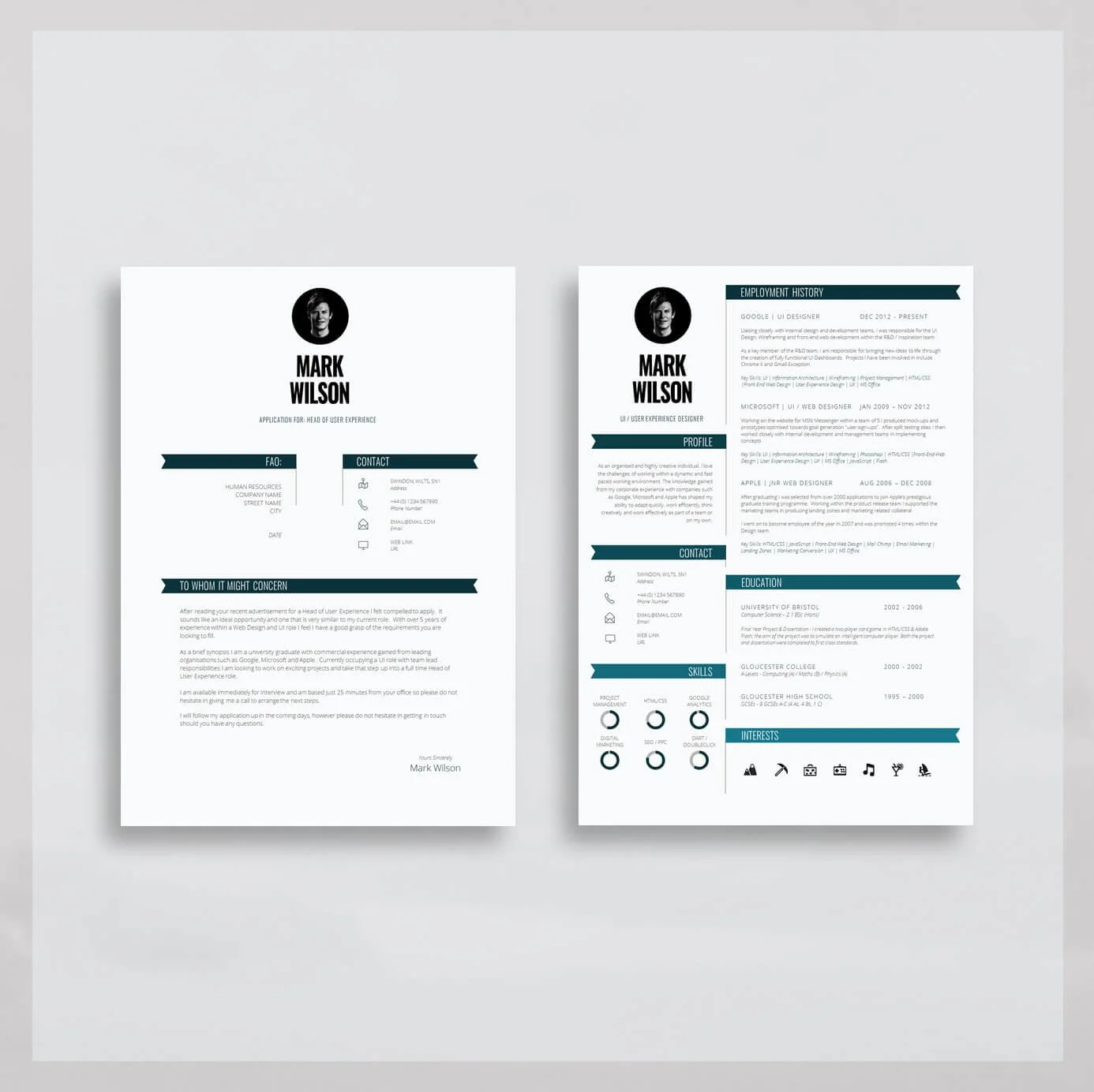 Alternative Resume Formats Lean Resume Template + Cover Letter