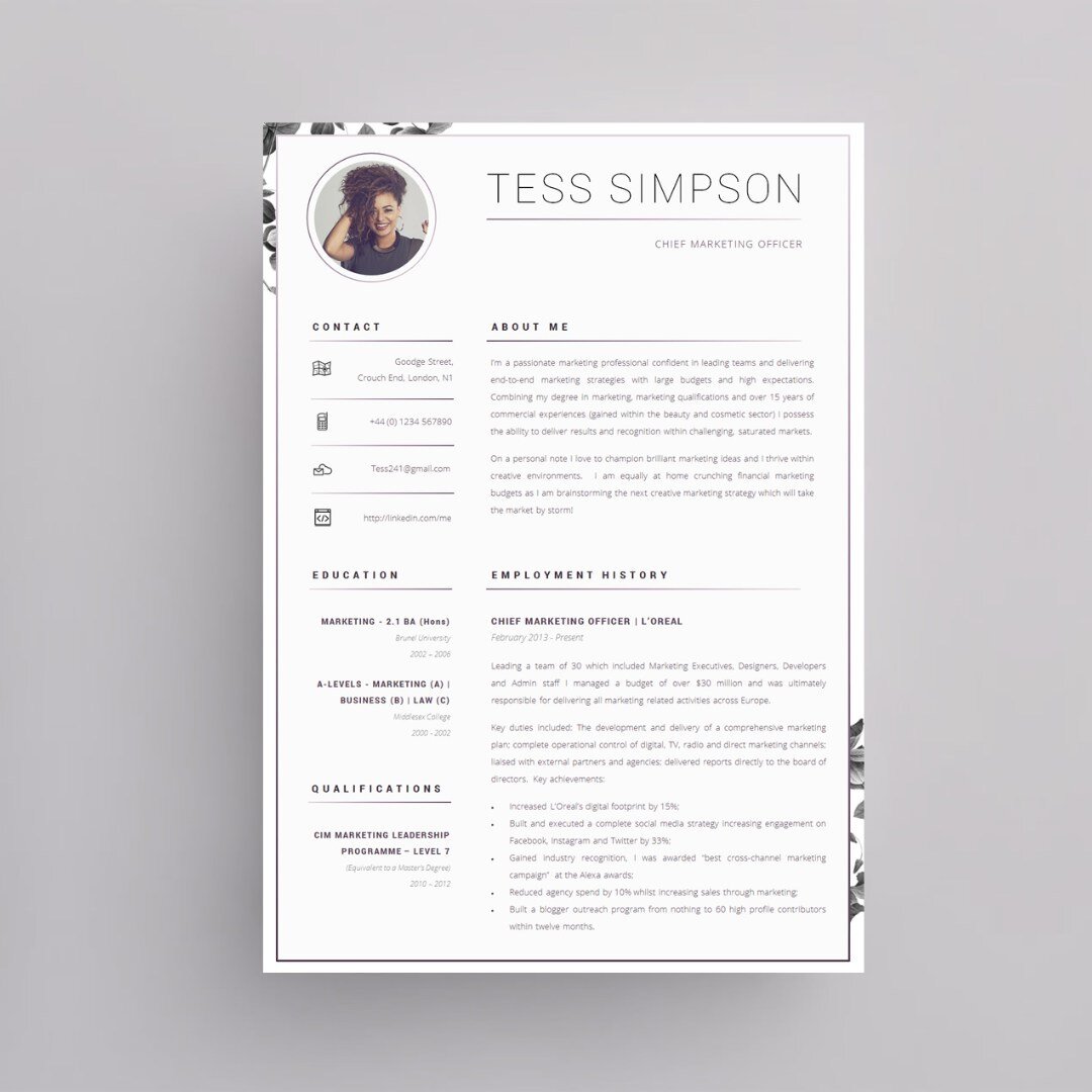 Make a resume statement!⁣
⁣
Be seen by employers with our super creative and easy to edit templates - you'll have a new resume in no time.⁣
⁣
Use code INSTA25 to save 25% on all orders!⁣
~