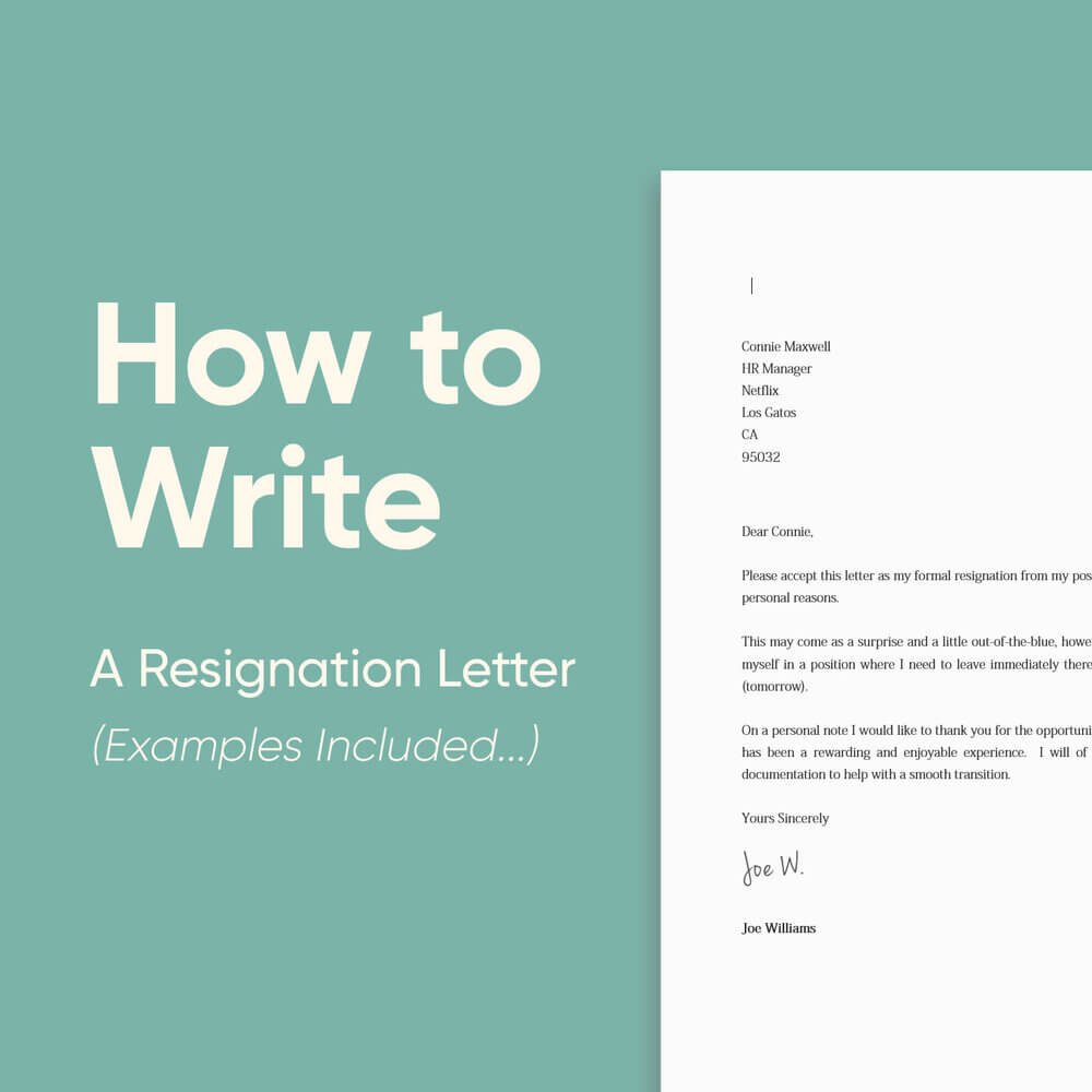 polite resignation letter template