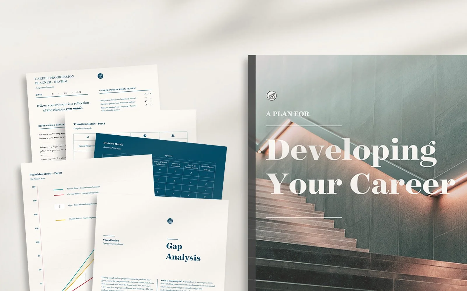 Pages taken from the £A plan for developing your career" guide from the career improvement club