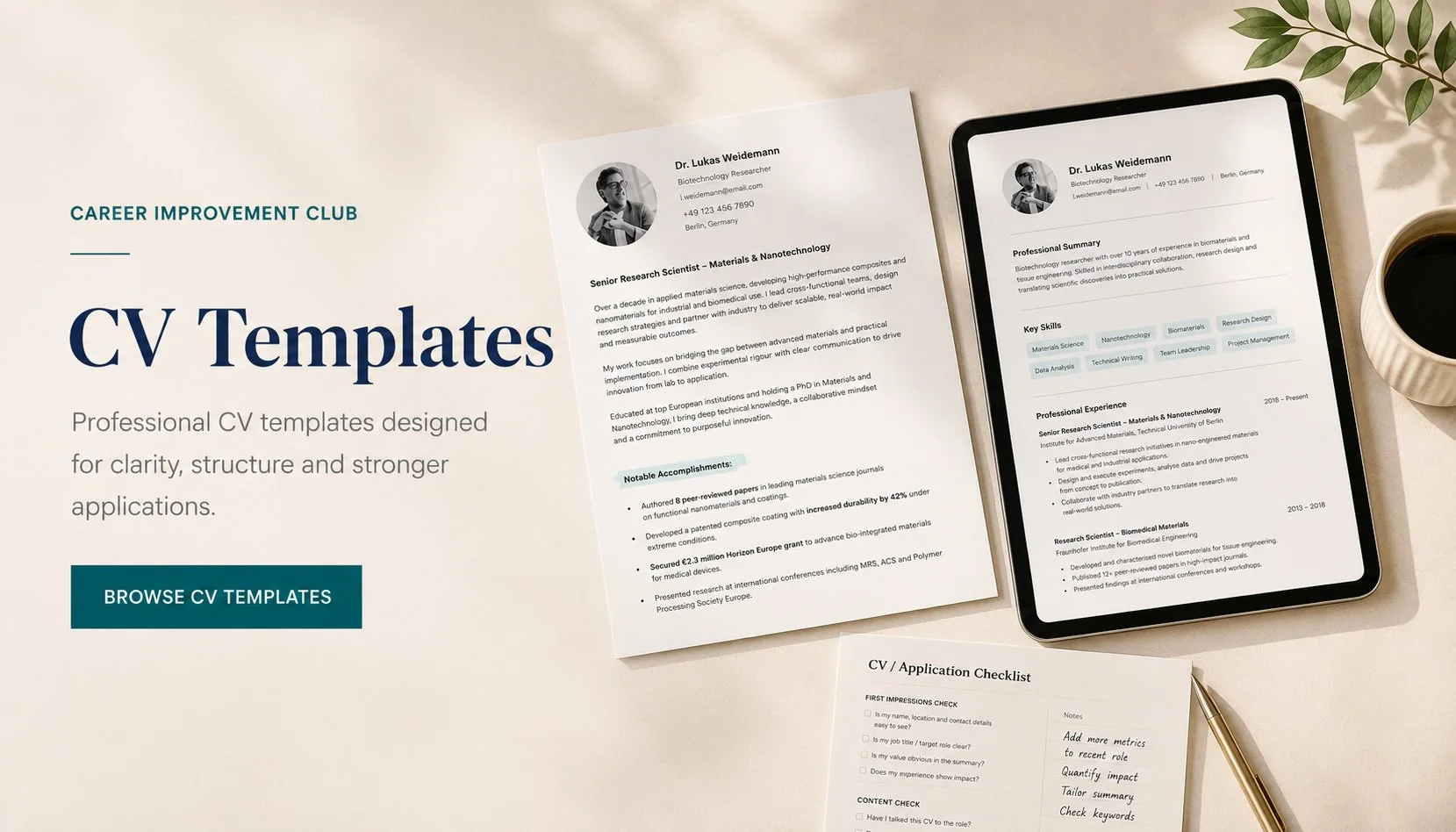 CV Templates Native Advert