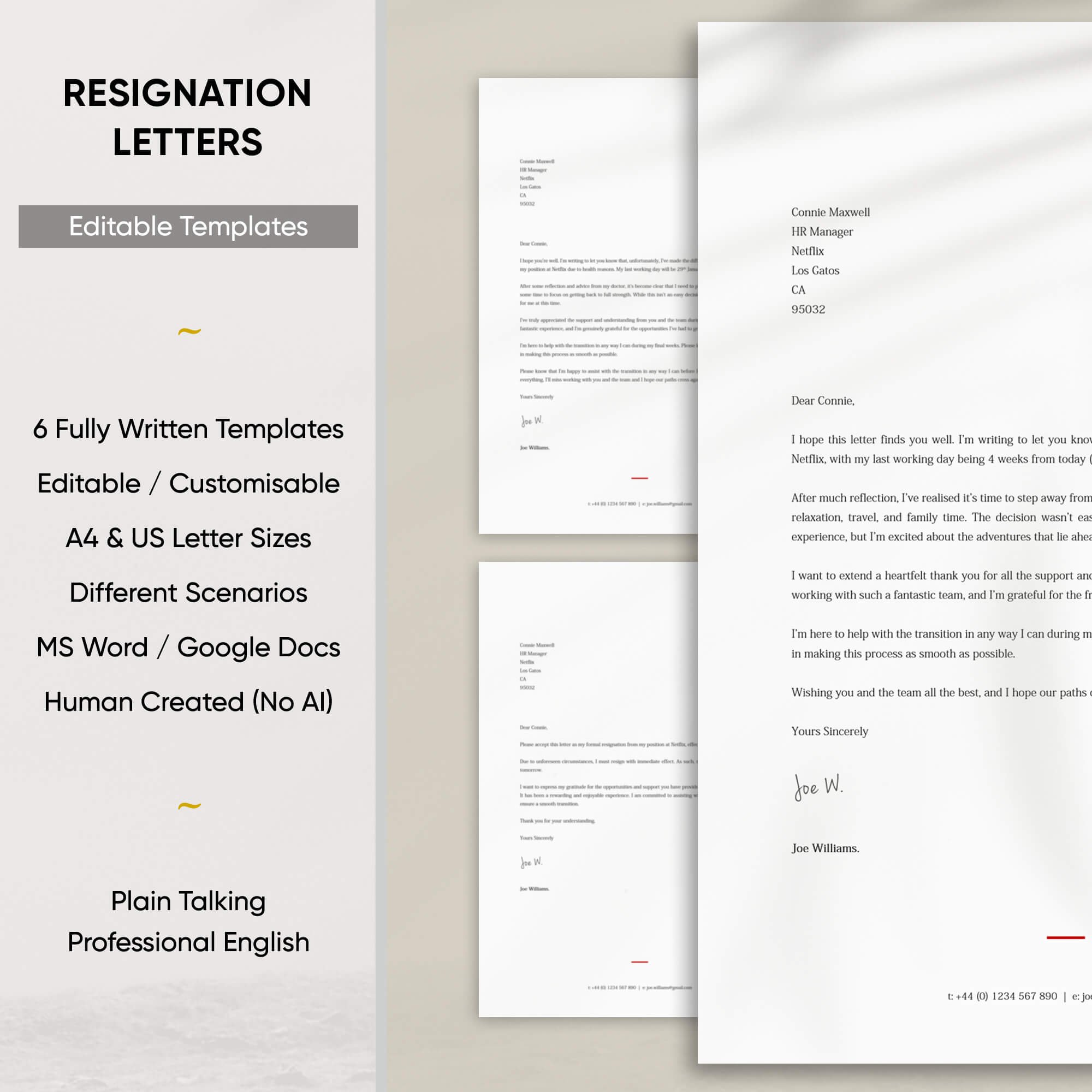 6 Fully Written Resignation Letter Templates | Resign With Confidence