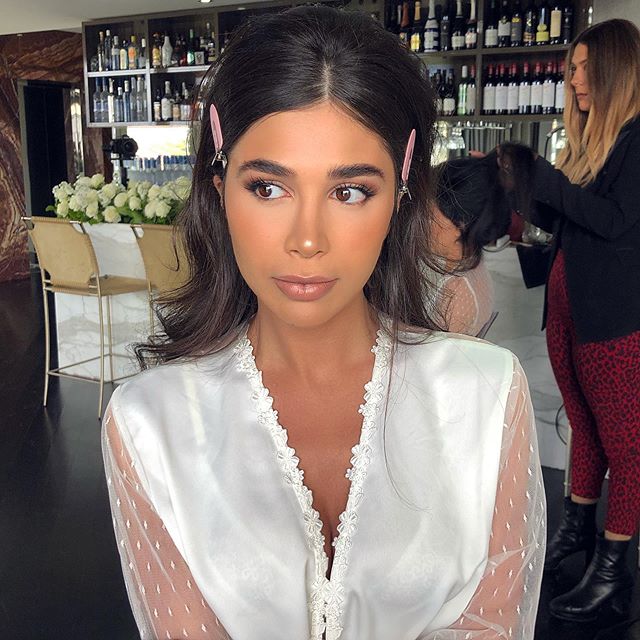 When someone tells you they don&rsquo;t want any makeup on ✨Hair @natalieannehair #BridesmaidsGlam