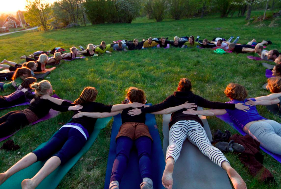 Foto fra yogaretreat i Sverige