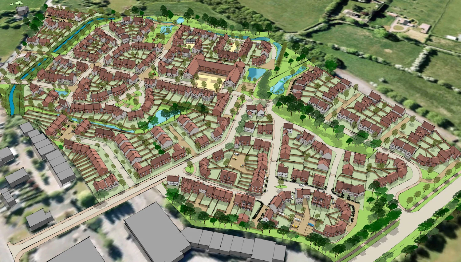 Aerial 3d view