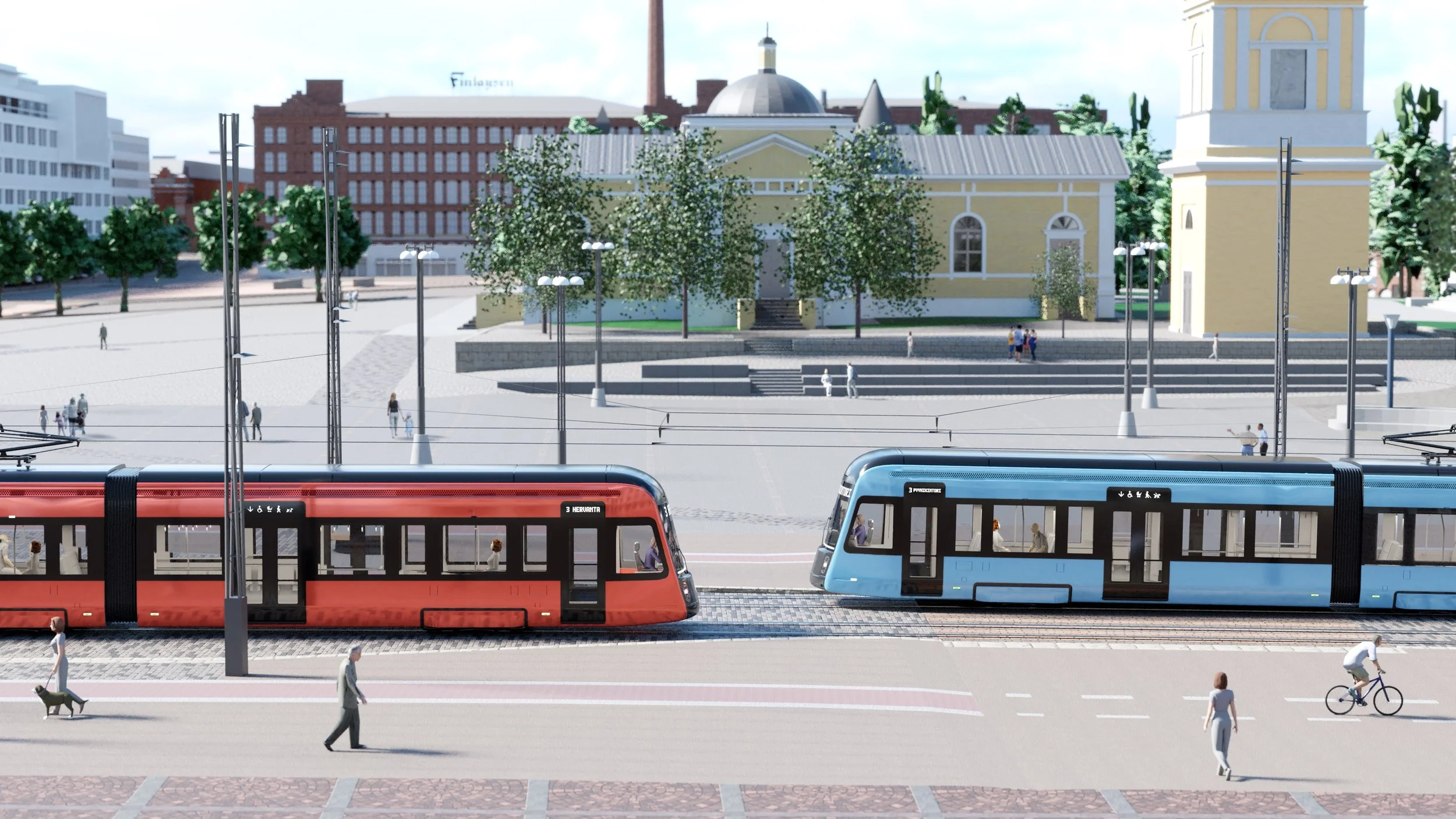 Kaupunkilaiset saavat valita Tampereen ratikan värin
