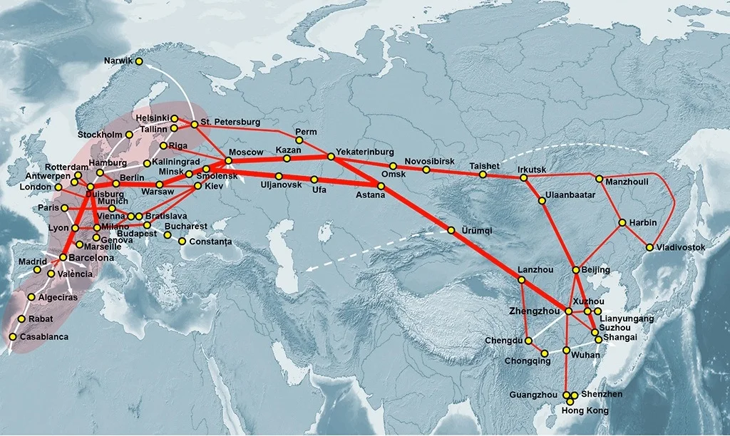 Järjestöt edistävät Euroopan ja Aasian välistä tavarajunaliikennettä
