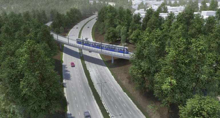 Raitiotiesillan rakentaminen aiheuttaa liikenteen pysäytyksiä Lahdenväylällä 