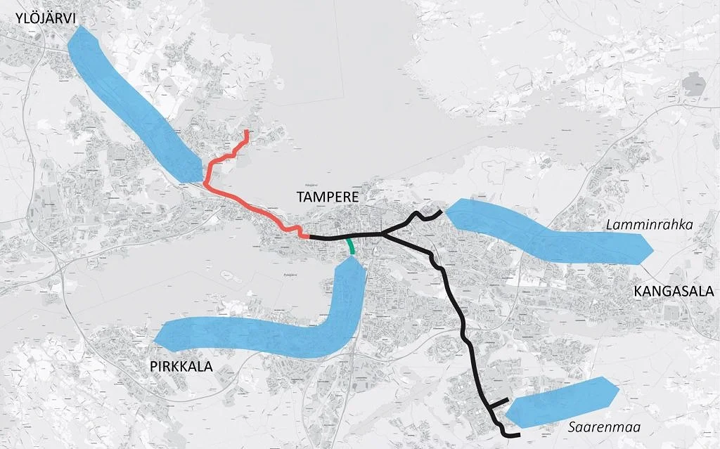 Tampereen seudulla suunnitellaan raitiovaunuverkon laajentamista