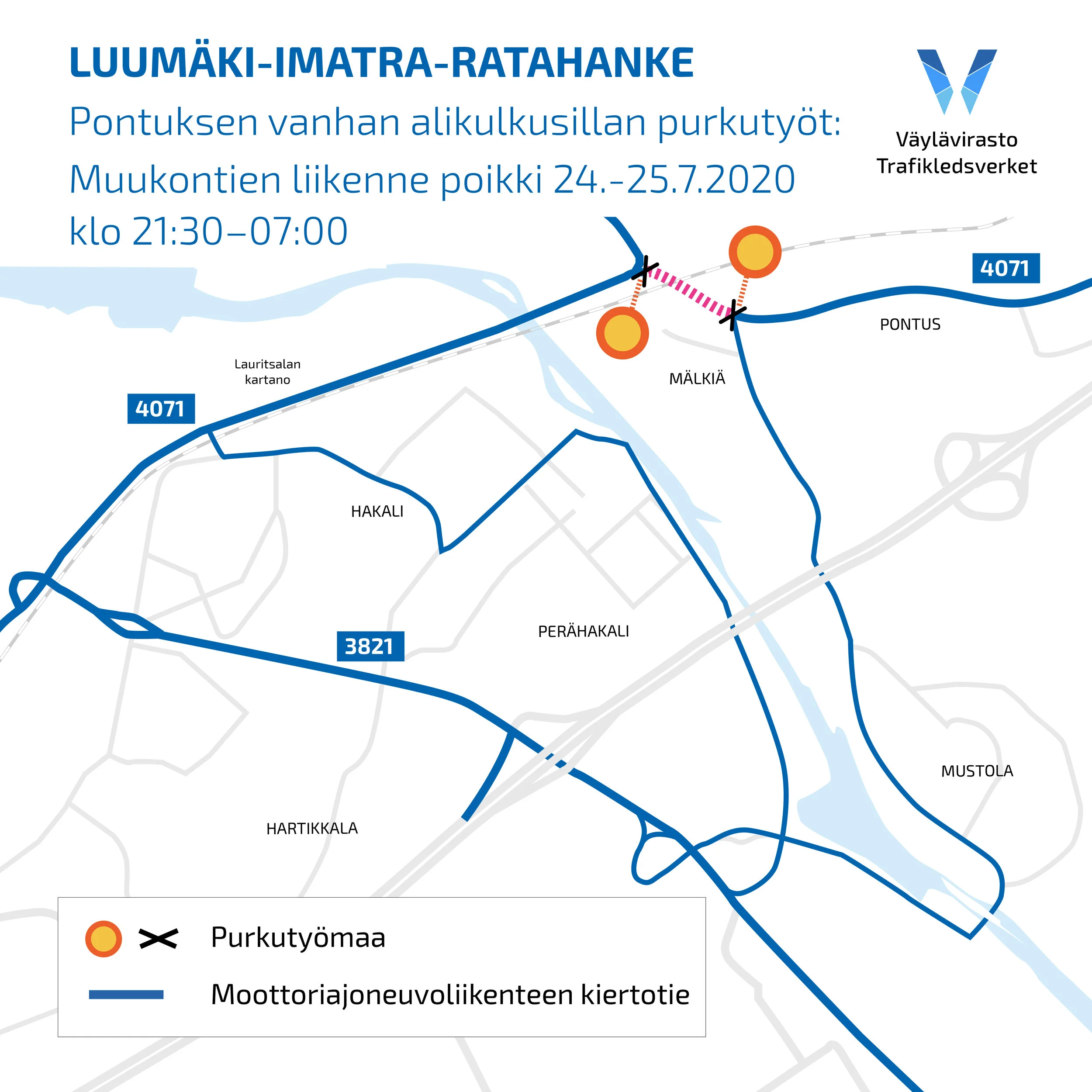 Väylä: Saimaan kanavan vanha ratasilta puretaan osana Luumäki-Imatra -ratahanketta