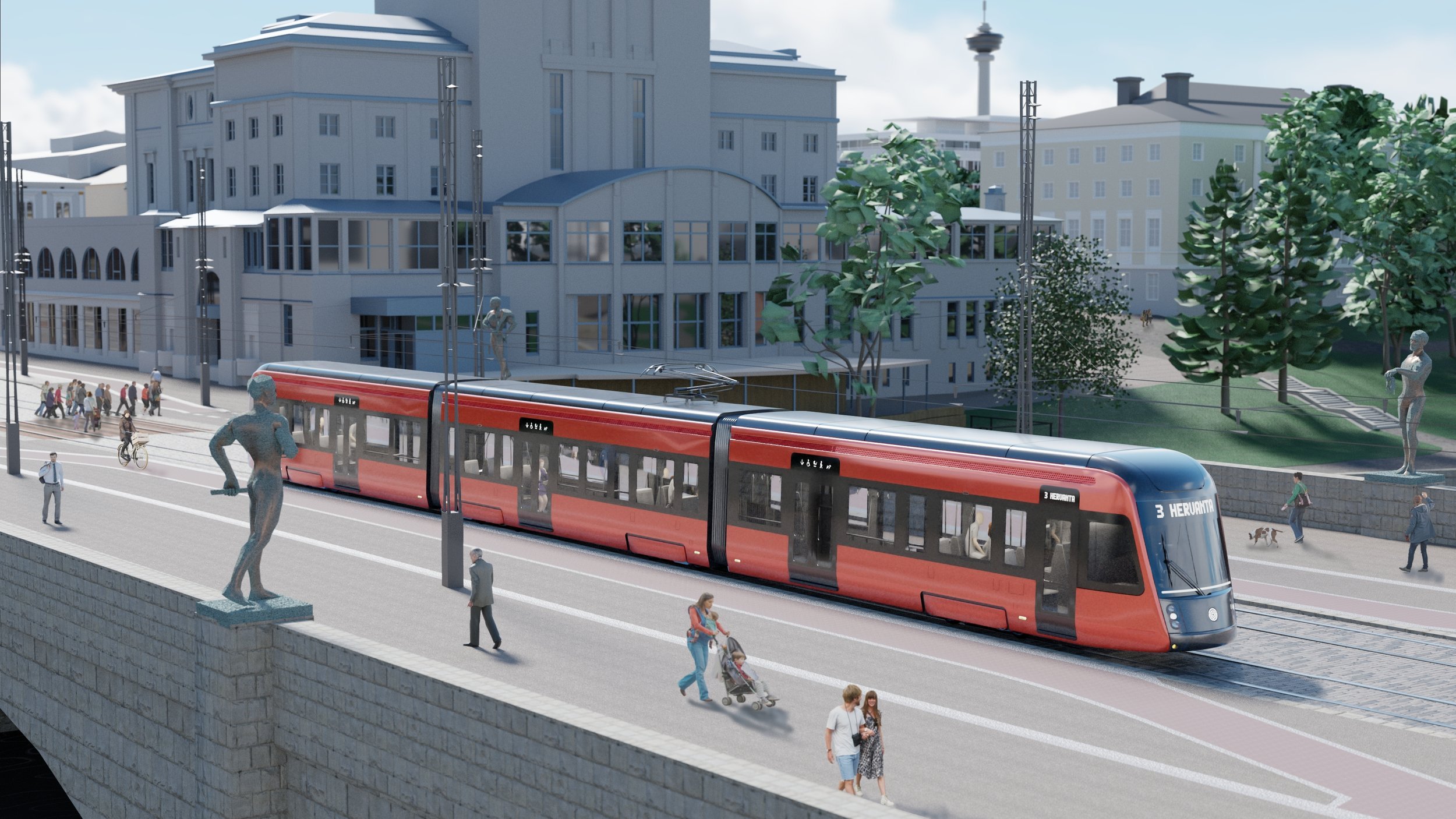 Kuorma-auto aiheutti Tampereen ratikalle vakavan sähköratavaurion