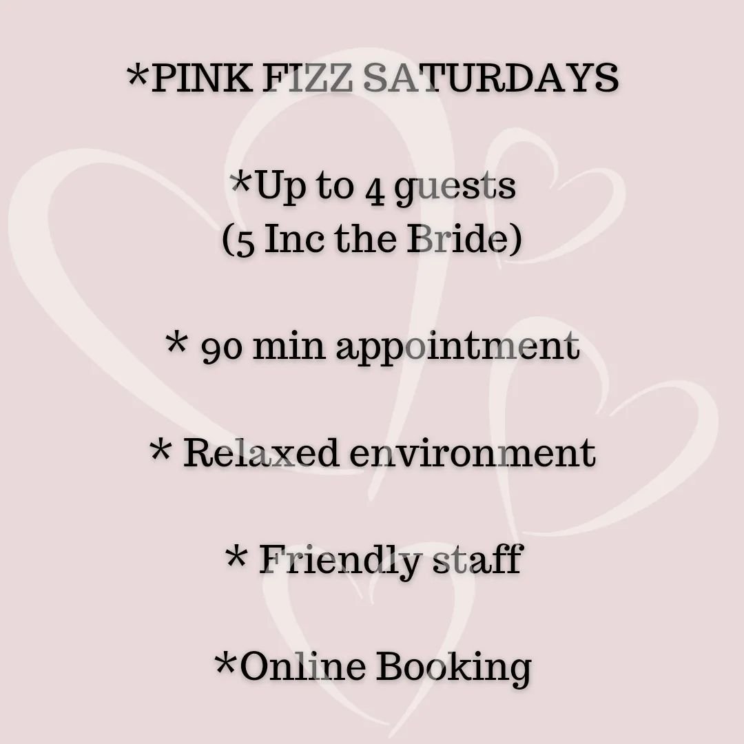 Make it a super special day with a glass of pink fizz for you and your guests! 🥂 
.
Next available Pink Fizz appointment is 11th May at 10.45 am! 🍾💕
.
.
#bridalappointment #bridalshop #engaged #gettingmarried #bridalinspiration #weddingday #weddin
