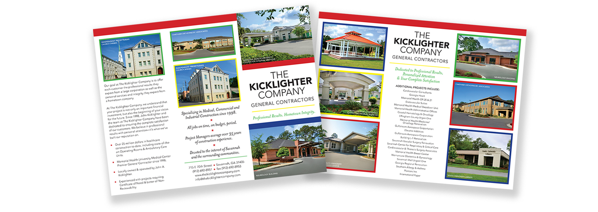 The Kicklighter Company trifold brochure
