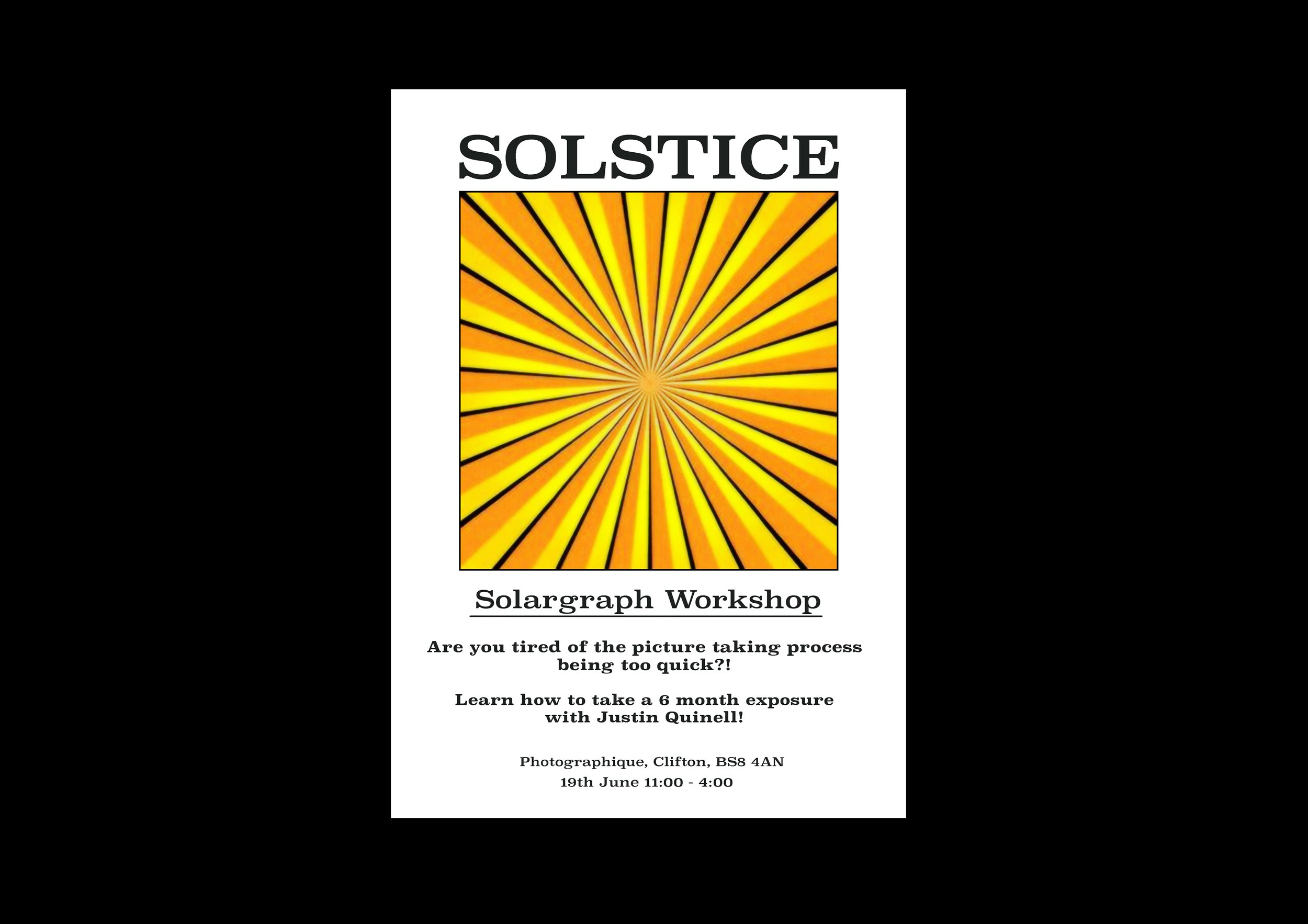 Solstice Solargraph Workshop
