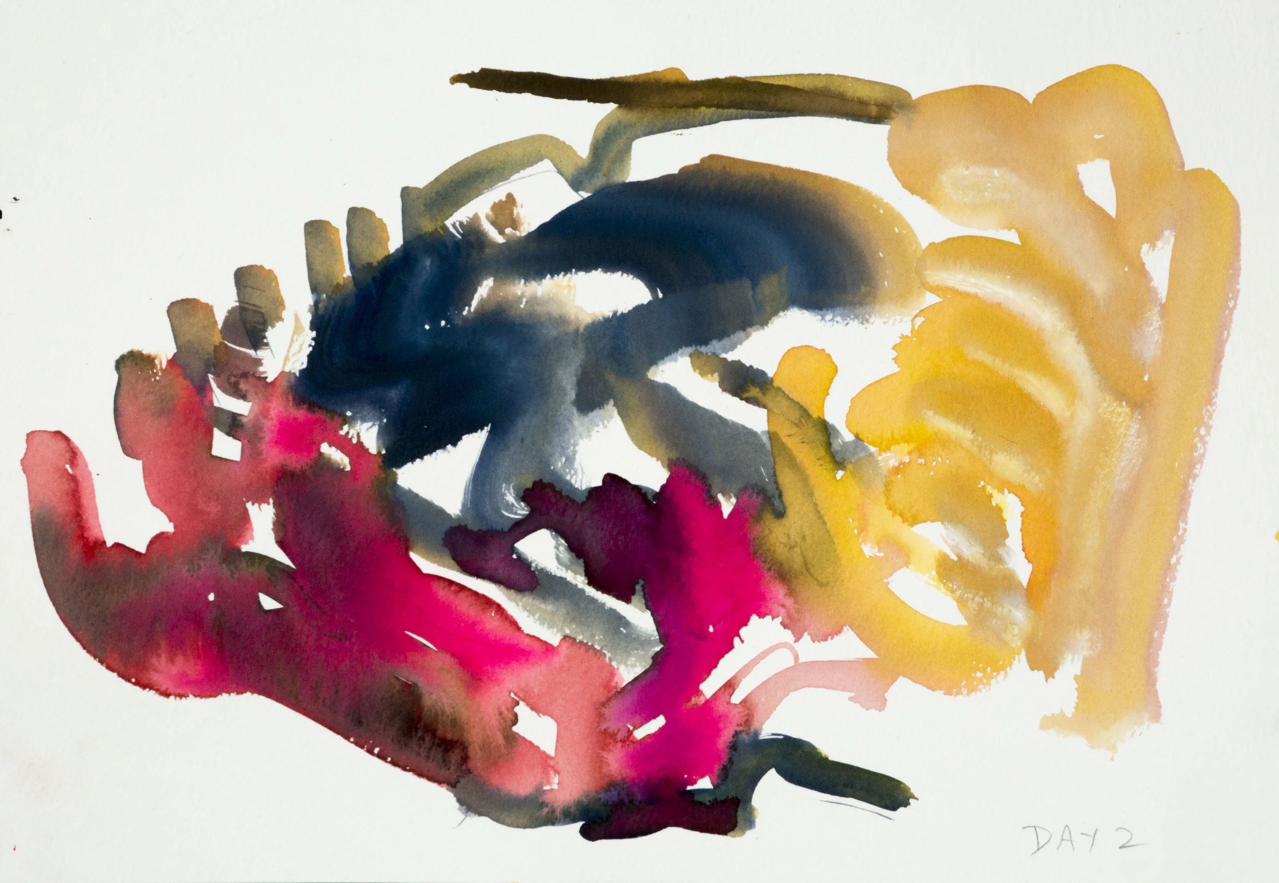 Day 2, 23, Watercolour on A4 paper, 2016