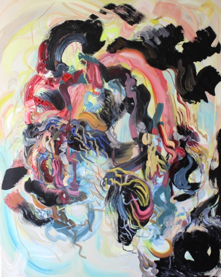 'Shakey Rainbow', Oil on canvas, 100 x 80cm 2017