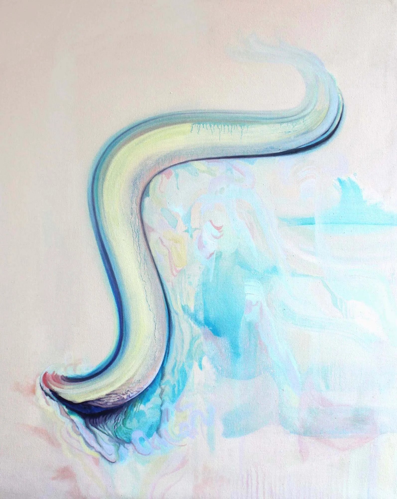 Discovering New Colours, oil on canvas  100 x 80cm  2017