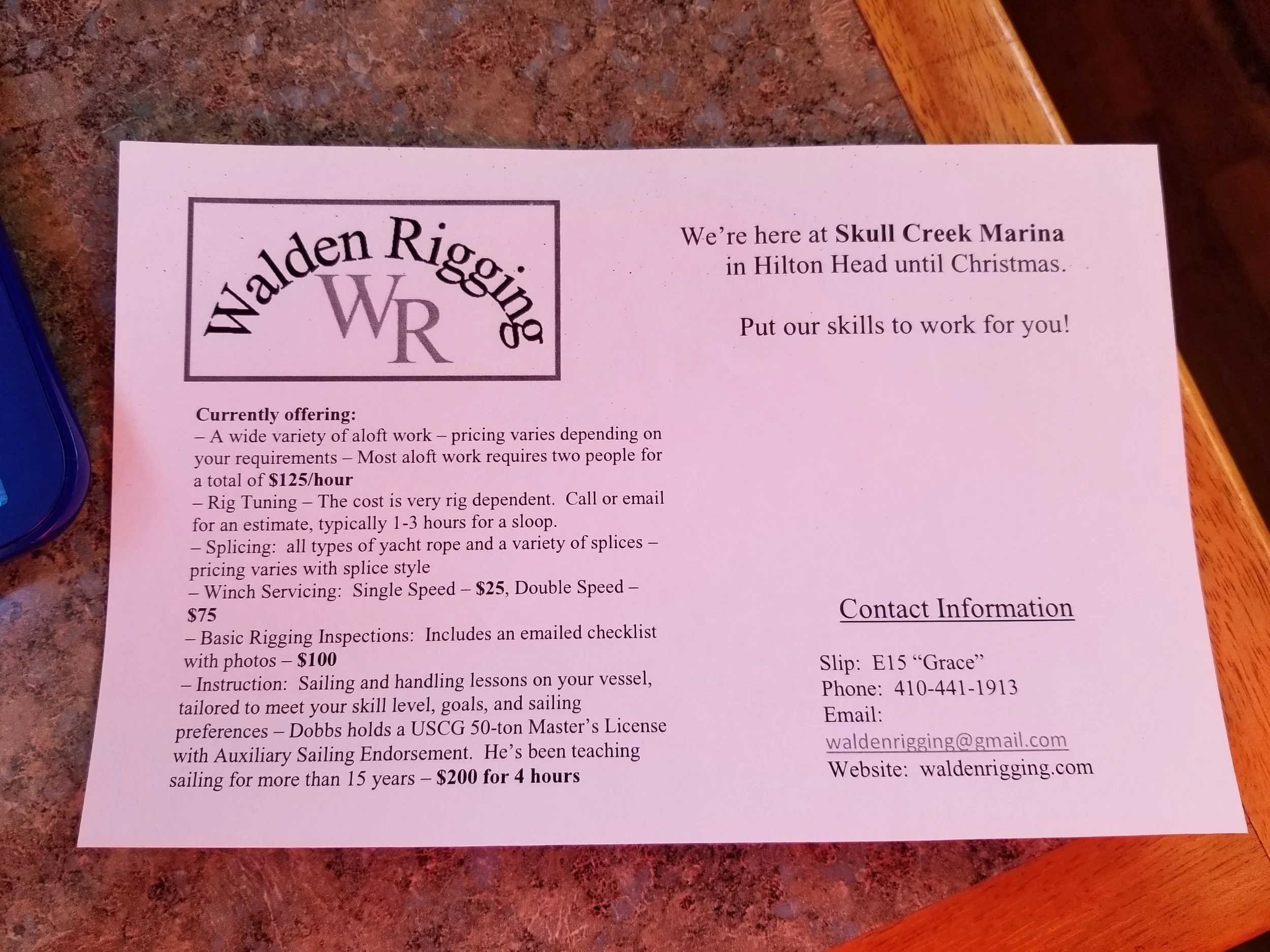 Special Holiday pricing to encourage business!