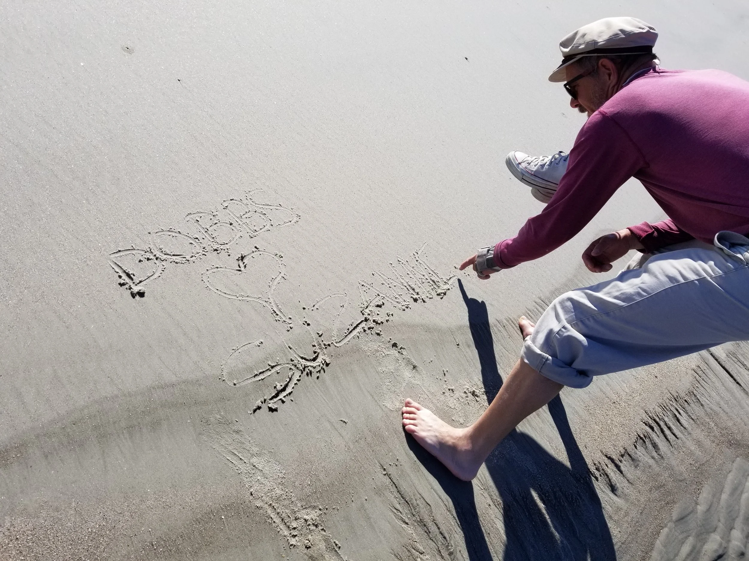 Dobbs marked the sand so we could come back later and check on the starfish but…we forgot.