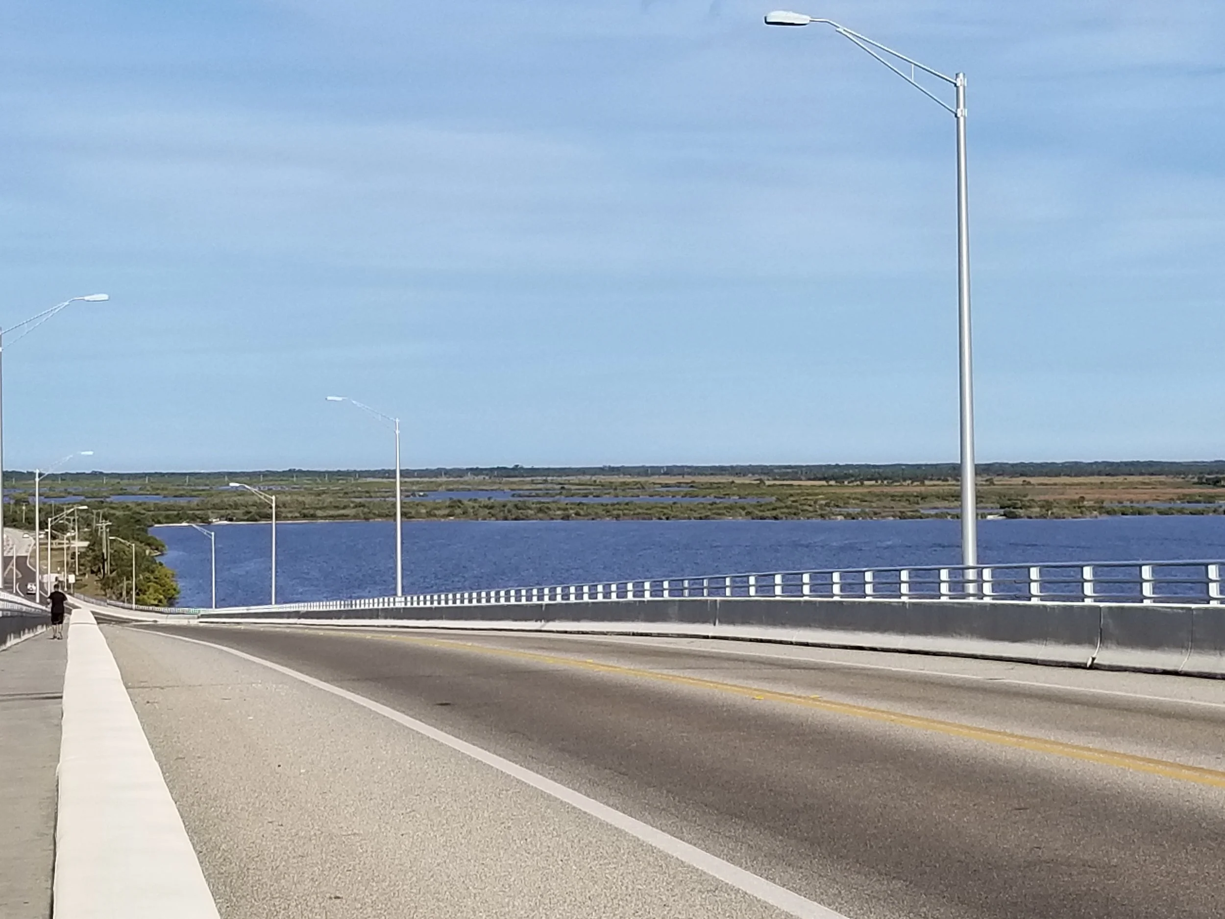 That’s Merritt Island up ahead. The varied green and brown hues of the scrub were highlighted beautifully in the afternoon sun, and seemed to stretch on for miles, but this photo doesn’t do justice to what my eyes could see.