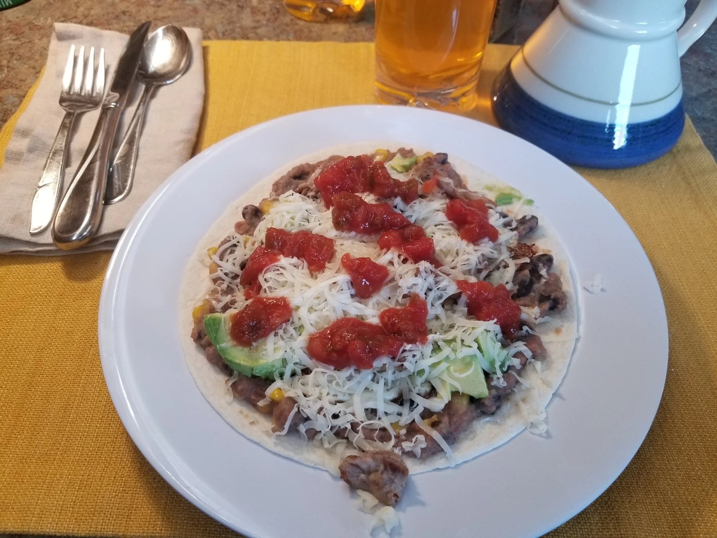 Mmmmm…heuvos rancheros for breakfast.