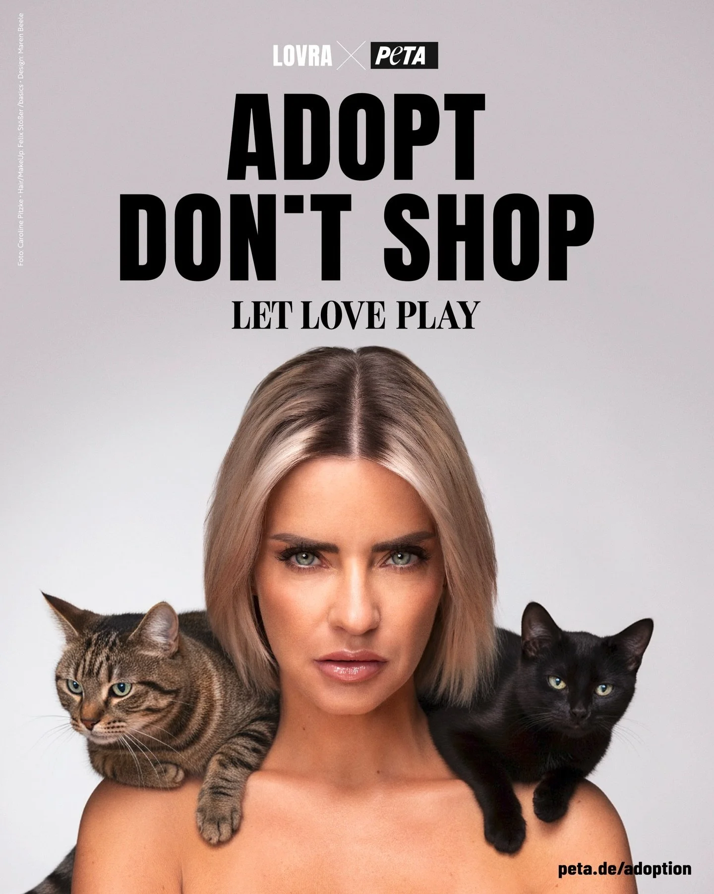 📸 Lovra @lovra f&uuml;r @petadeutschland
💄@felixstoesser

#campaignphotography 
#editorialportrait 
#kampagnenfotografie 
#adoptdontshop 
#lovra