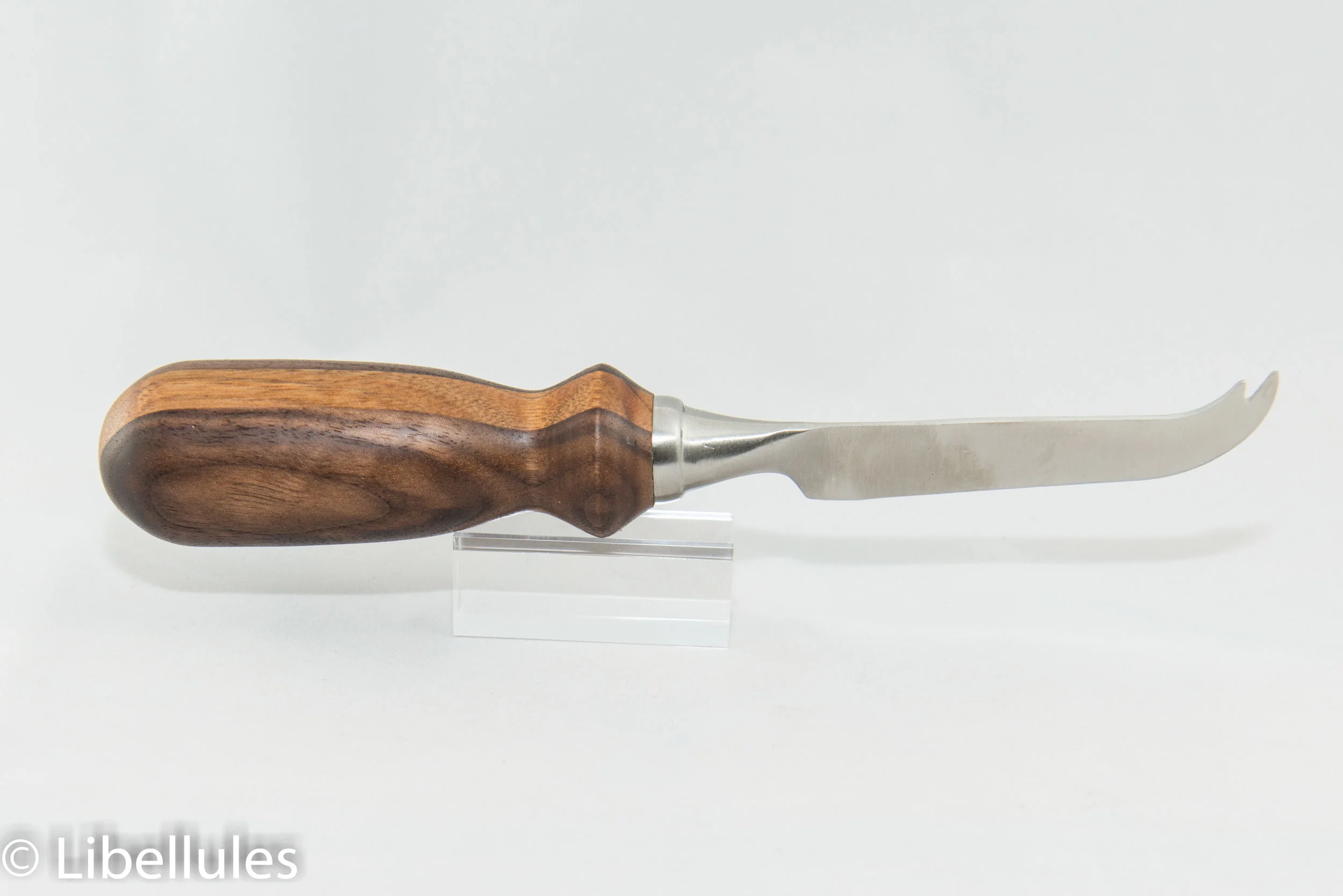 Unique walnut and butternut 4 Piece cheese knife set