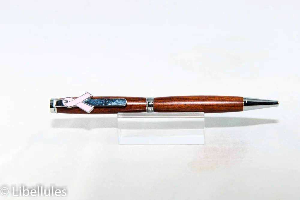 Breast Cancer Awareness Slim Cross-Style Pen — Libellules Creations