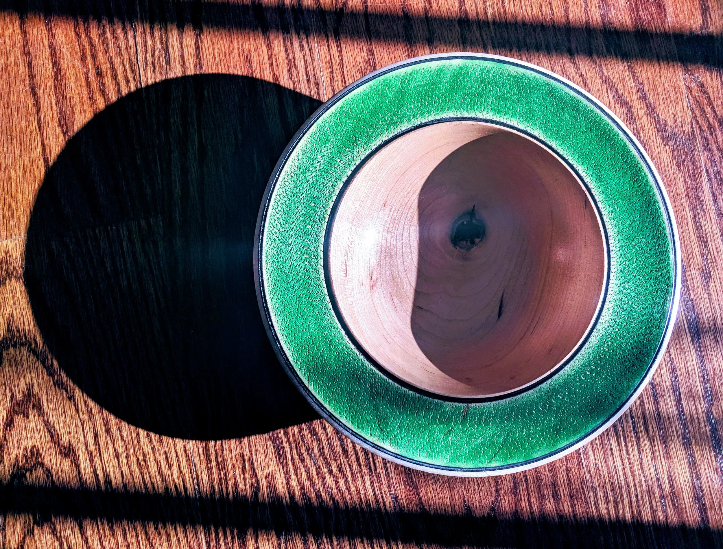  Cherry Green Bowl, Handcrafted, Article 1121