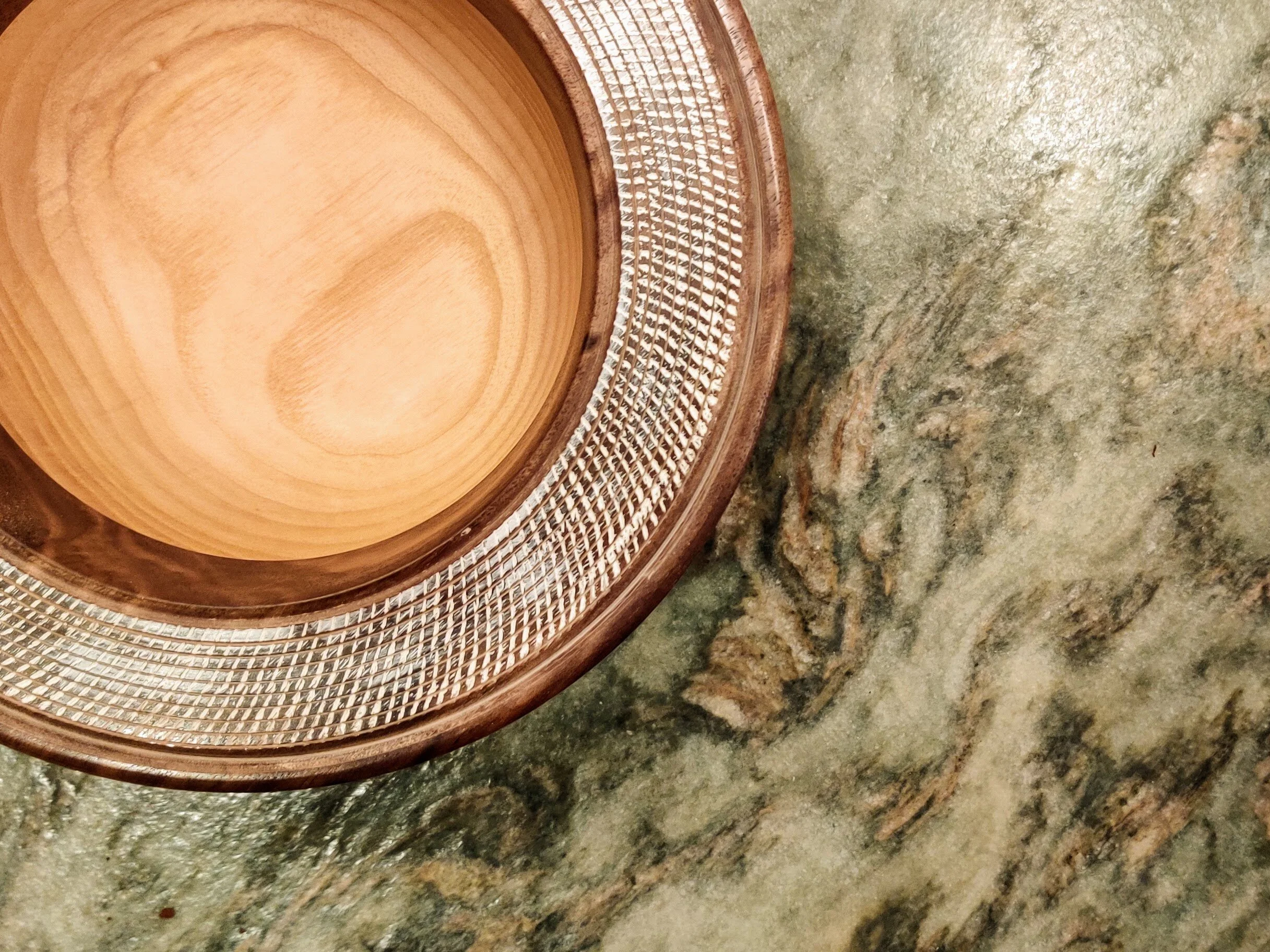 Ash and Walnut Wood Bowl (Art. # 2114)