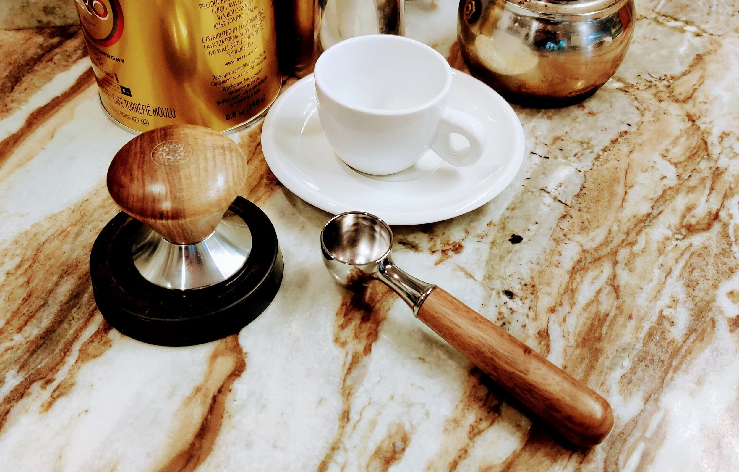 Coffee Tamper, Walnut and Stainless Steel, 51mm diameter