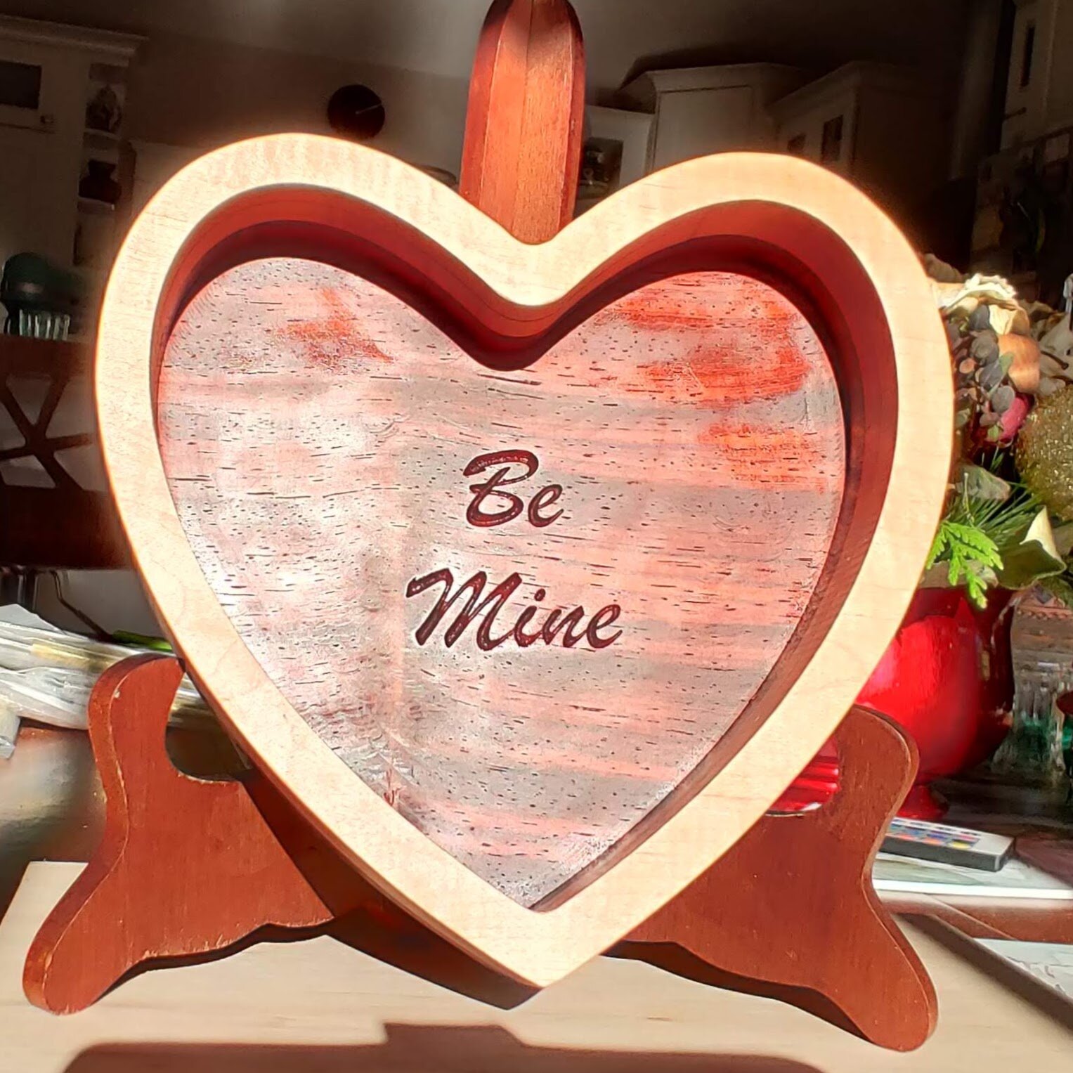 Heart-Shaped "Be Mine" Valentine's Plate/ Serving Dish