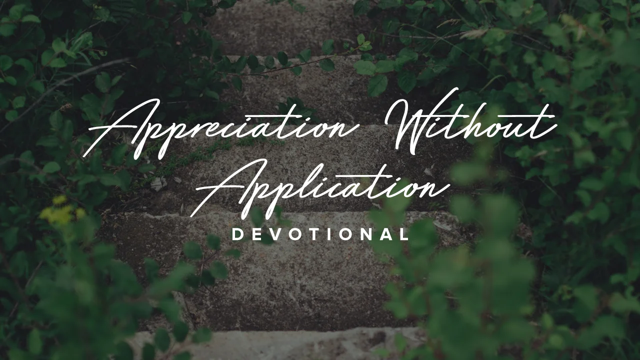 APPRECIATION WITHOUT APPLICATION