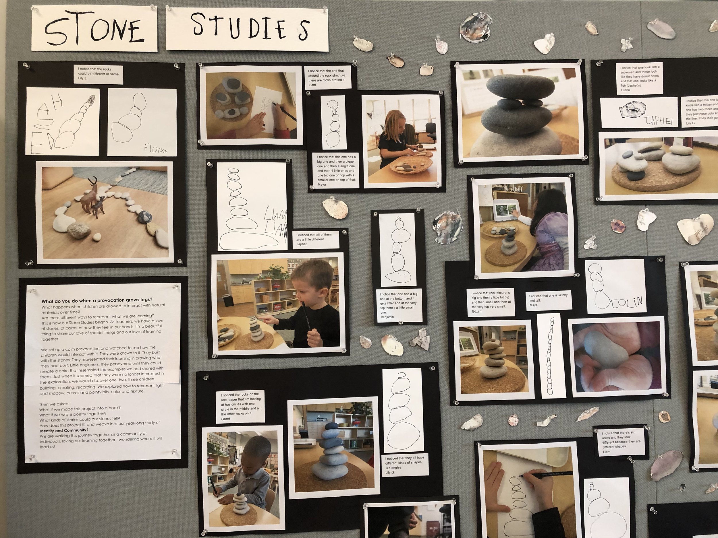 Stone Study Documentation, Rachel and Sue’s classroom, April, 2019